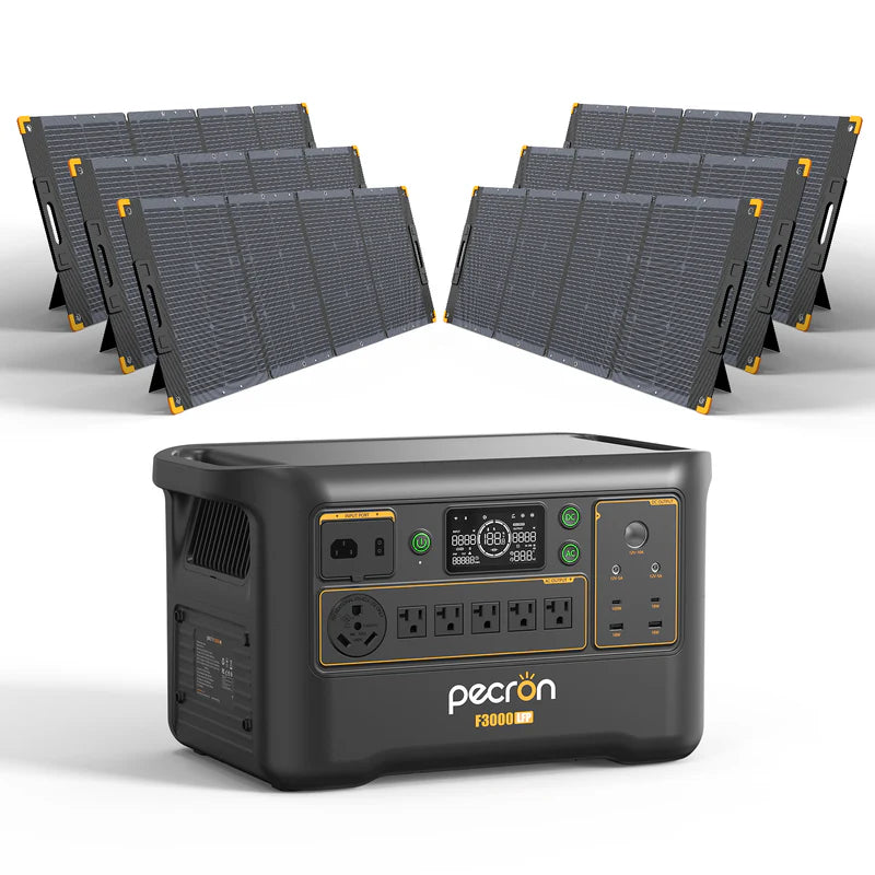 PECRON F3000LFP Solar Generator Kit 3600W 3072Wh