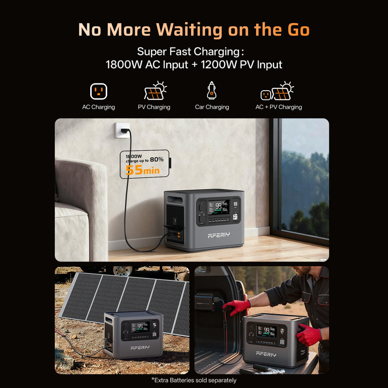 AFERIY P280 2800W Solar Generator Kit
