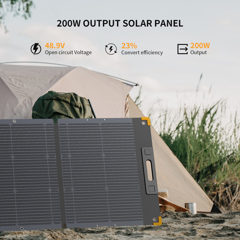 PECRON PV200 200W Portable Solar Panel — IP67 Waterproof