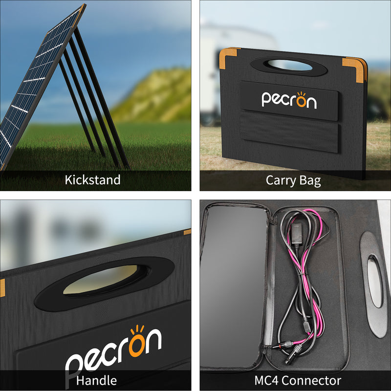 PECRON PV300 300W Portable Solar Panel — IP67 Waterproof
