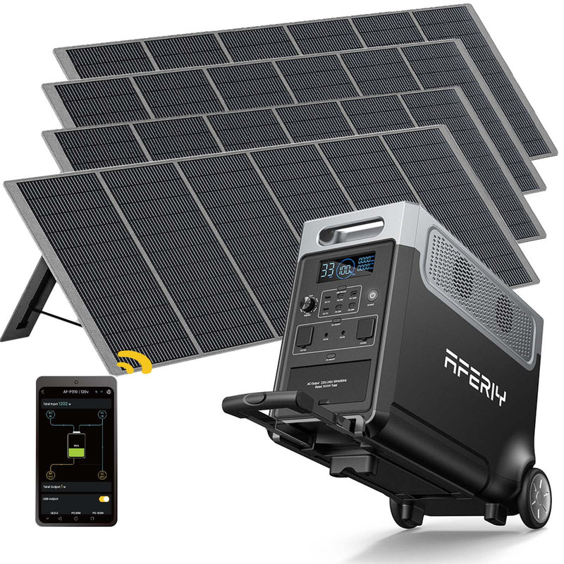 AFERIY P310 3600W Solar Generator Kit